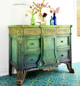 Painted green furniture best sale