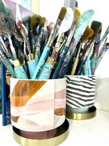 my paint brush holder …  Art studio organization, Art studio room