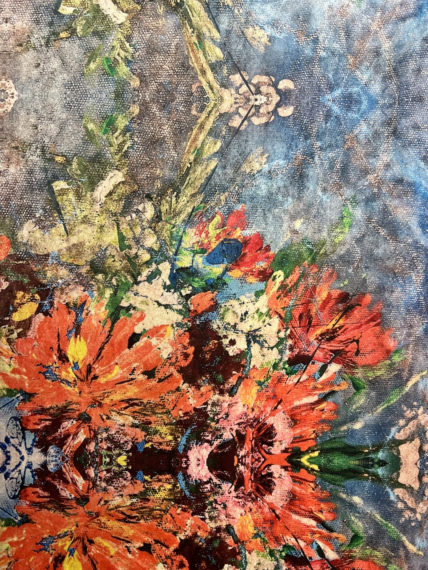 'Multi Floral' Custom Velvet Fabric • The Turquoise Iris