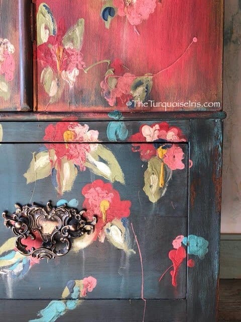 Floral painted outlet furniture